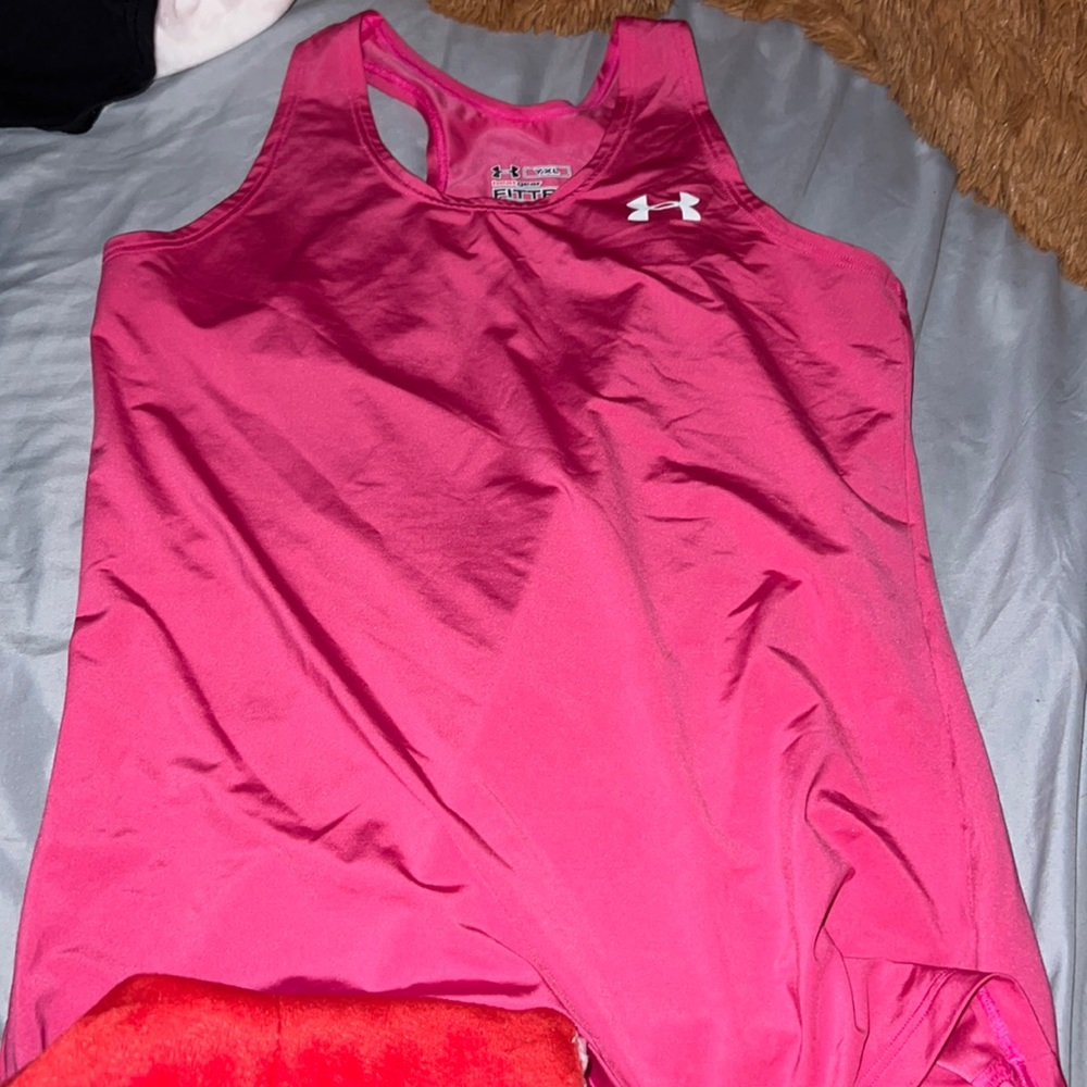 Under Armour pink athletic tank top